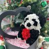 Rose Flower Teddy Bear 25cm Romantic Gift with Box