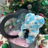 Rose Flower Teddy Bear 25cm Romantic Gift with Box
