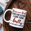 Roses Are Red Foxes Are Clever I Love Your Butt Let Me Touch It Forever, Butt Naughty Couples White Mug