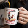 Roses Are Red Morning Foggy Love Quote With Cartoon Couple - Personalized Custom Coffee Mug - CPL259_MG
