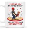 Roses Are Red Morning Foggy Love Quote With Cartoon Couple - Personalized Custom Coffee Mug - CPL259_MG
