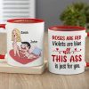 Roses Are Red Violets Are Blue All This Ass Is Just For You - Personalized Couple Mug - Gift For Couple