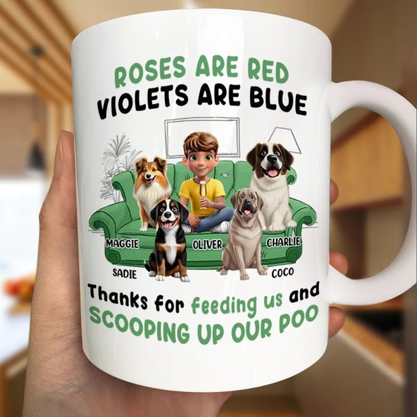 Roses Are Red Violets Are Blue Dog Lovers - Personalized Mug