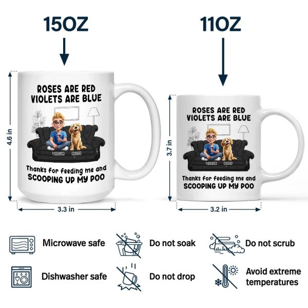Roses Are Red Violets Are Blue Dog Lovers - Personalized Mug