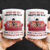 Roses Are Red Violets Are Blue Thanks Dad For Feeding Us, Dogs And Person - Personalized Custom Coffee Mug - DOG039_MG