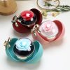 Round Bow Eternal Rose Jewelry Gift Box for Necklace and Ring