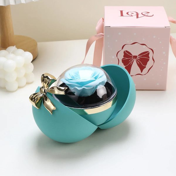 Round Eternal Rose Gift Box for Necklace, Ring, and Jewelry