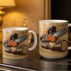 Rugged Chainsaw And Wood Design - Personalized Custom Coffee Mug - JBS063_MG