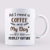 Run On Coffee And Dogs Personalized Coffee Mug