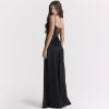 Satin Back Tie-Up Maxi Dress