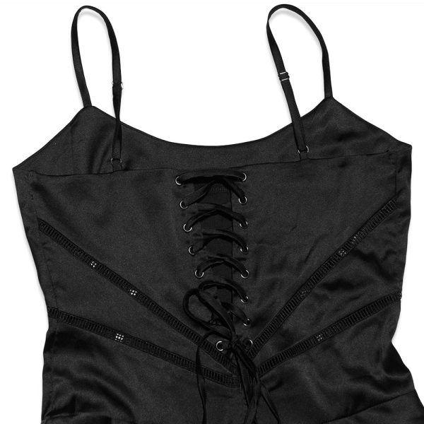 Satin Back Tie-Up Maxi Dress