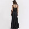 Satin Back Tie-Up Maxi Dress