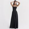 Satin Back Tie-Up Maxi Dress