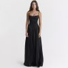 Satin Back Tie-Up Maxi Dress