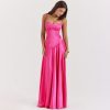 Satin Back Tie-Up Maxi Dress