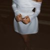 Satin Off-shoulder Long Sleeve Mini Dress