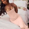 Satin Sleeveless Backless Maxi Dresses
