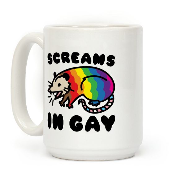 Screams In Gay Possum Parody Coffee Mug