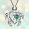 Sea Turtle Love Pendant Necklace