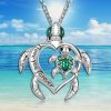 Sea Turtle Love Pendant Necklace
