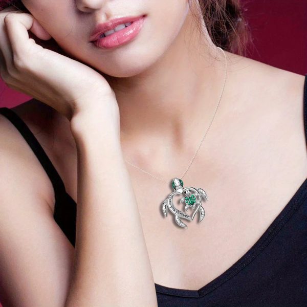 Sea Turtle Love Pendant Necklace