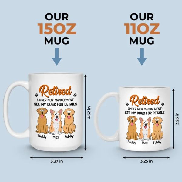See My Dogs For Details - Dog Personalized Custom Mug - Appreciation, Retirement Gift For Coworkers, Work Friends, Colleagues, Family Members, Pet Owners, Pet Lovers