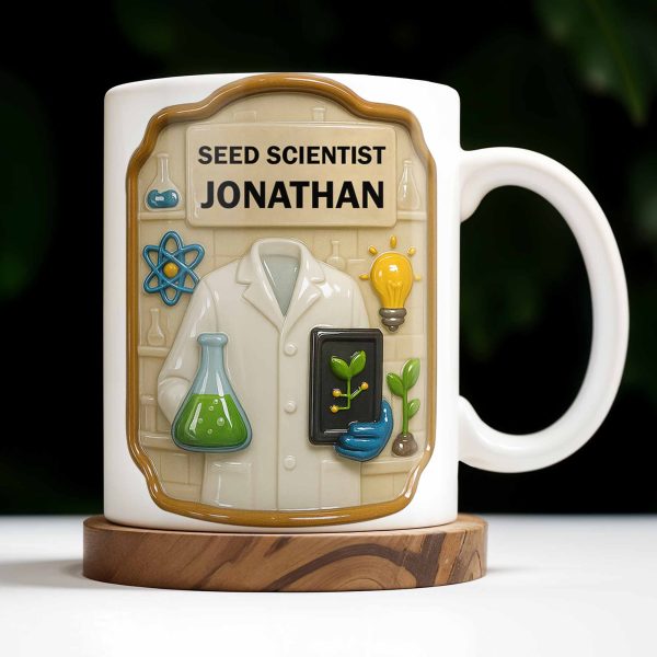 Seed Scientist With Lab Coats And Plants - Personalized Custom Coffee Mug - FAM379_MG