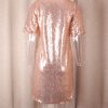 Sequin Short Sleeves Loose Dresses
