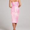 Sequin Diamante Strap Sweetheart Neck Bodycon Midi Dress
