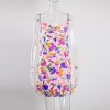Sequined Chain Strap Mini Dress