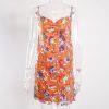 Sequined Chain Strap Mini Dress