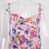 Sequined Chain Strap Mini Dress