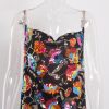 Sequined Chain Strap Mini Dress