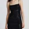 Sequin Lace-up Back Bodycon Mini Dress