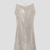 Sequin Lace-up Back Bodycon Mini Dress
