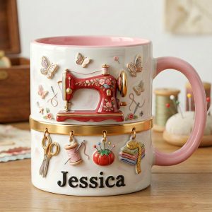 Sewing Machine Accent Mug, Personalized Gifts For Sewing Lovers 03qhtn241225