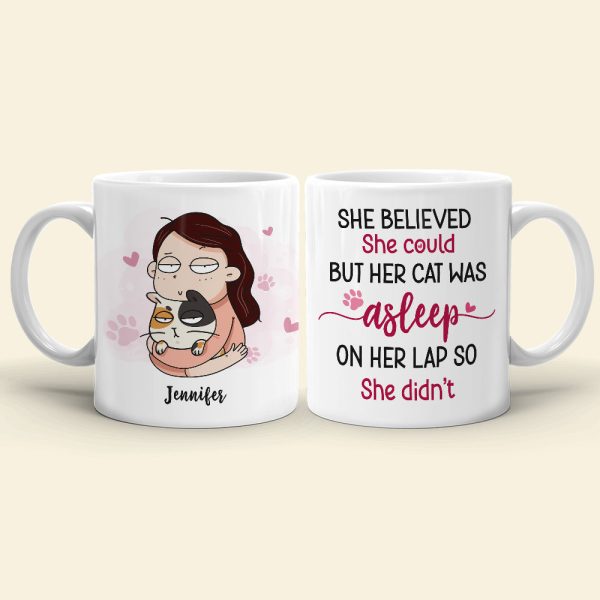She Believed She Could, Gift For Cat Lover, Personalized Mug, Cat Mom Mug, Anniversary Gift