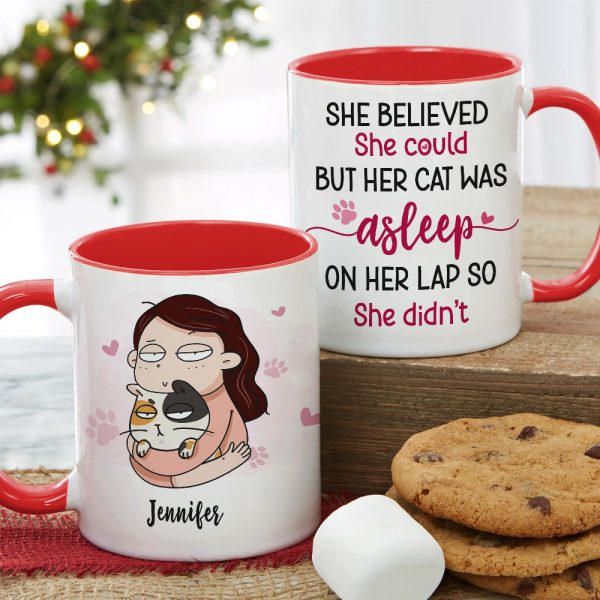 She Believed She Could, Gift For Cat Lover, Personalized Mug, Cat Mom Mug, Anniversary Gift