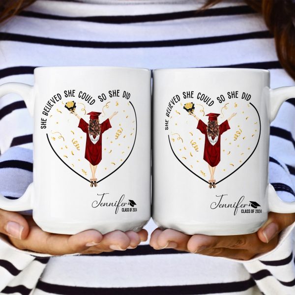 She Believed She Could So She Did - Personalized Mug - GR4 PT