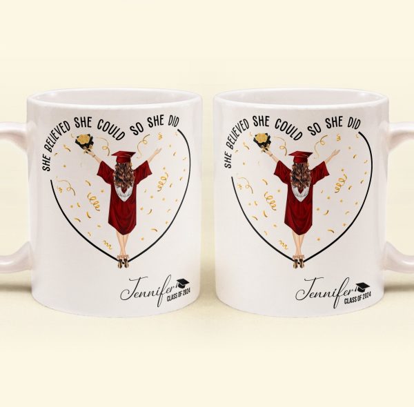 She Believed She Could So She Did - Personalized Mug - GR4 PT