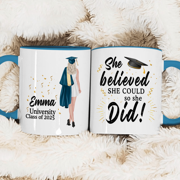 She Believed She Could So She Did Graduation Gift Accent Mug LM32 893055
