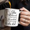 She Believed She Could So She Worked Her Ass Off & She Did, Stethoscope - Personalized Custom Coffee Mug - NUR011_MG