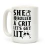 She Rolled a Crit Lets Get Lit Wedding Coffee Mug
