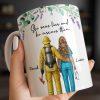 She Saves Lives And He Rescues Them, Featuring Firefighter And Nurse - Personalized Custom Coffee Mug - CPL1207_MG