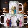 She Saves Lives And He Rescues Them, Featuring Firefighter And Nurse - Personalized Custom Coffee Mug - CPL1207_MG