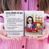 She's A Crochetniac - Personalized White Mug