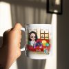 She's A Crochetniac - Personalized White Mug