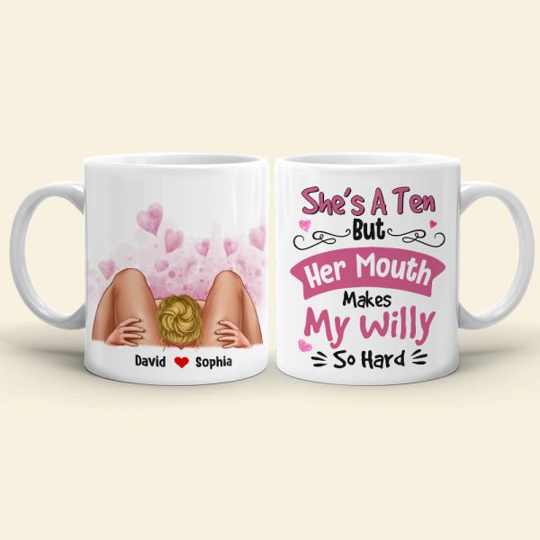 She's Is A Ten Personalized Funny Coffee Mug, Couple Gift