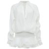 Shirt Lose Long Sleeve Frill Micro Mini Dress