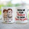 Show Me Your Bobbers I'll Show You My Pole, Personalized Mug, Funny Gifts For Couple